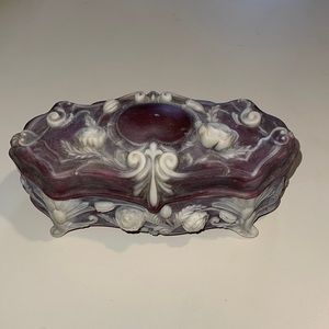 Vintage Incolay floral box